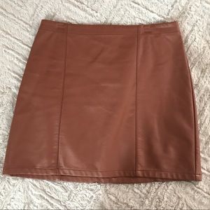 Faux Leather Skirt